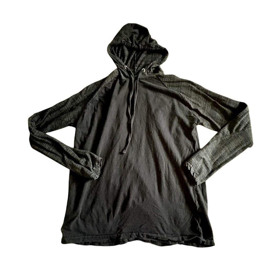 Broken Threads Boys Long Sleeve Hooded Shirt-Black-M-GUC